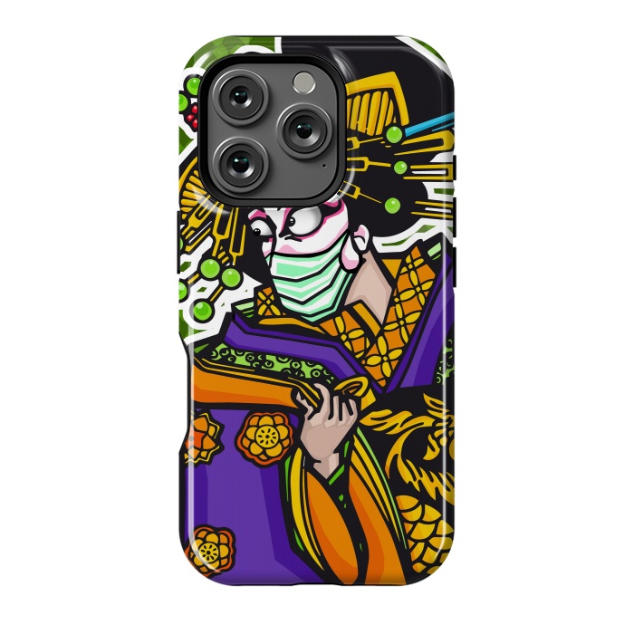 iPhone 16 Pro StrongFit Covid Geisha by Milo "Mr Lucky" Marcer