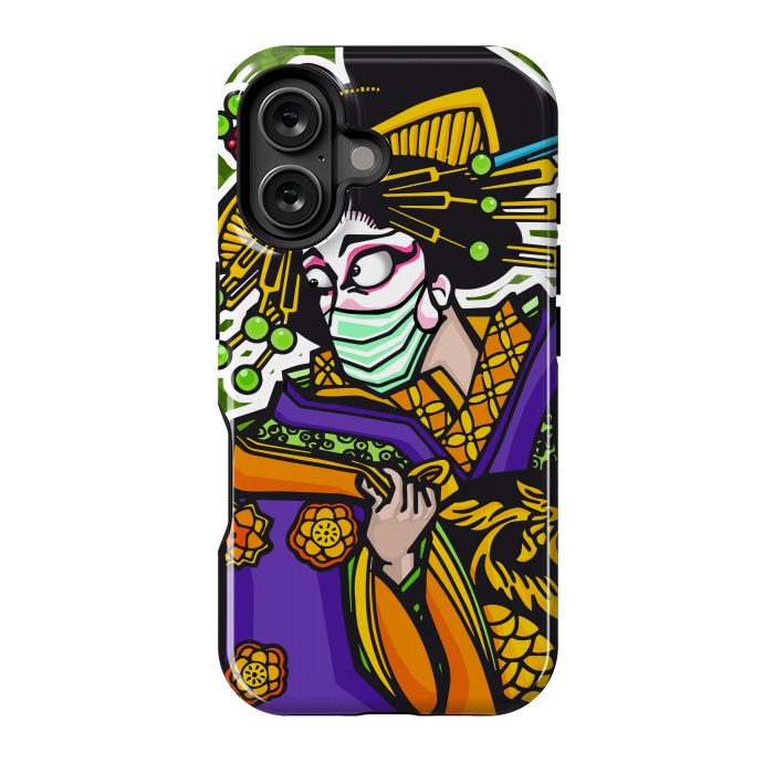 iPhone 16 StrongFit Covid Geisha by Milo "Mr Lucky" Marcer