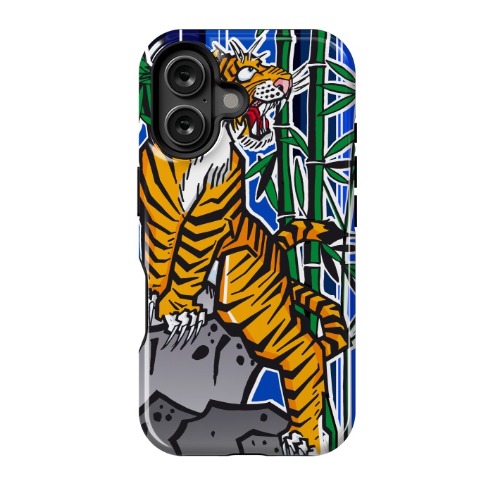 iPhone 16 StrongFit Japanese Tiger by Milo "Mr Lucky" Marcer