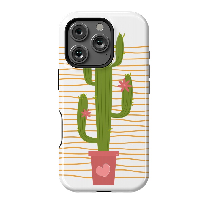 iPhone 16 Pro StrongFit Happy Cactus by Martina