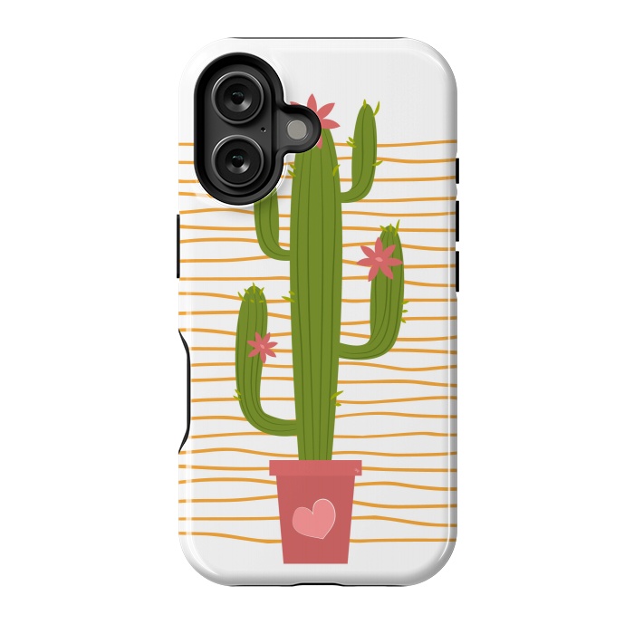 iPhone 16 StrongFit Happy Cactus by Martina