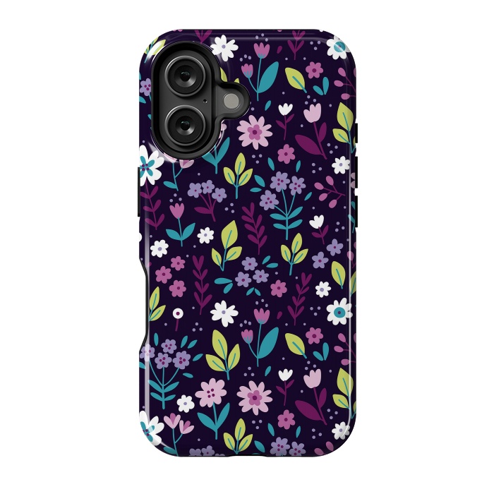 iPhone 16 StrongFit Purple Flowers I by ArtsCase