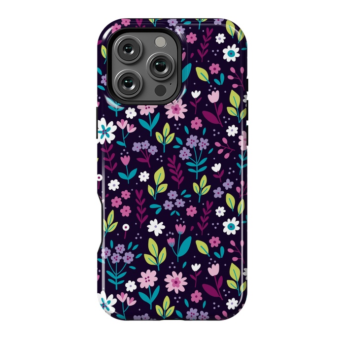 iPhone 16 Pro Max StrongFit Purple Flowers I by ArtsCase