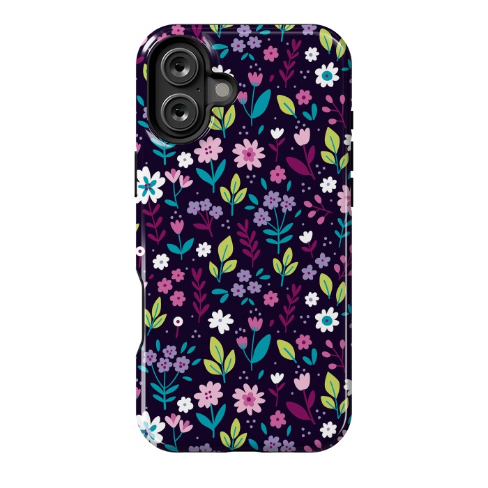 iPhone 16 Plus StrongFit Purple Flowers I by ArtsCase