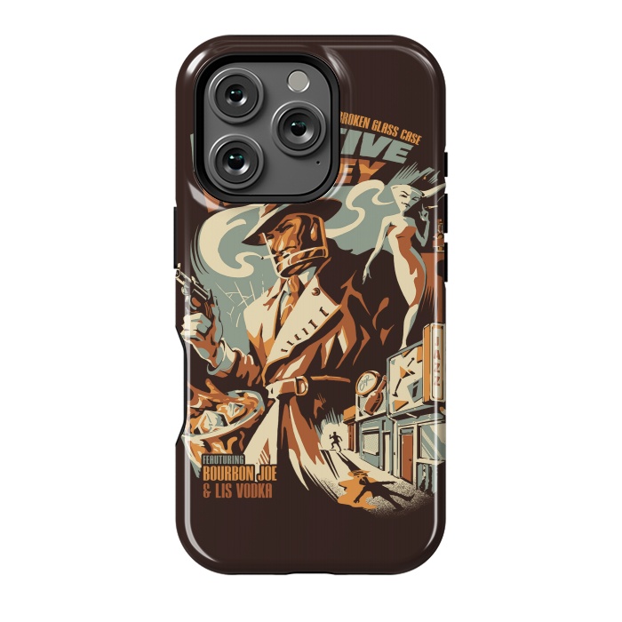 iPhone 16 Pro StrongFit Detective Whiskey by Ilustrata