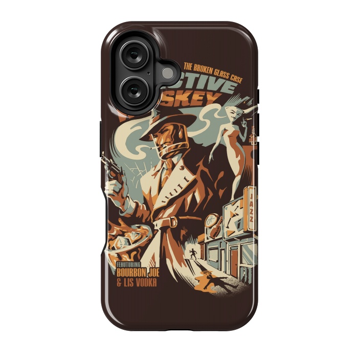 iPhone 16 StrongFit Detective Whiskey by Ilustrata