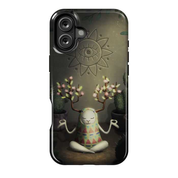 iPhone 16 Plus StrongFit Cactus garden by Laura Nagel