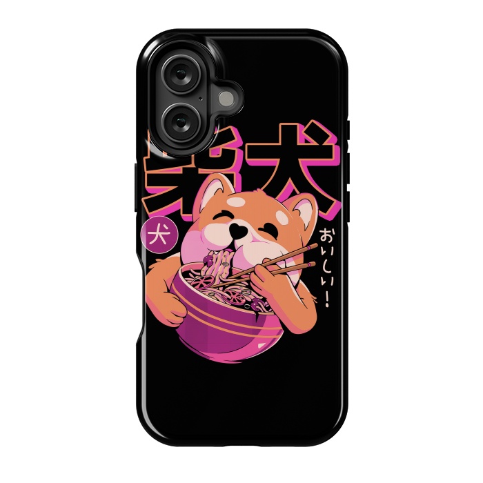 iPhone 16 StrongFit Shiba Noodles by Ilustrata