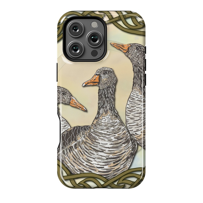 iPhone 16 Pro Max StrongFit Celtic Goose by Lotti Brown