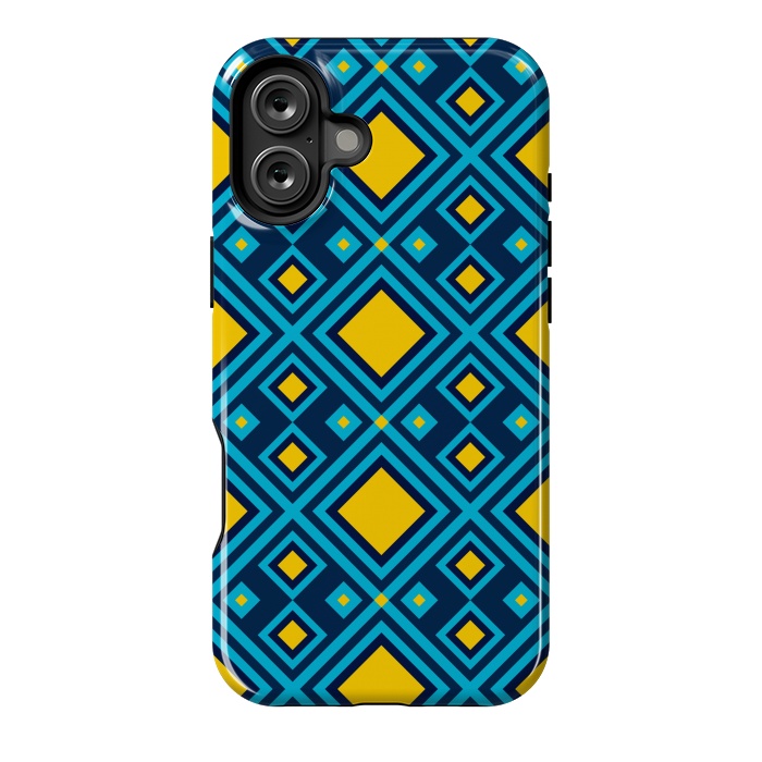 iPhone 16 Plus StrongFit Geometric Abstract Diamond by TMSarts