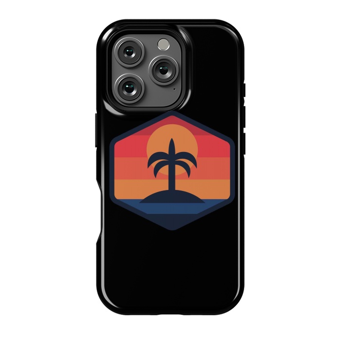 iPhone 16 Pro StrongFit Sunset Beach Island by Afif Quilimo