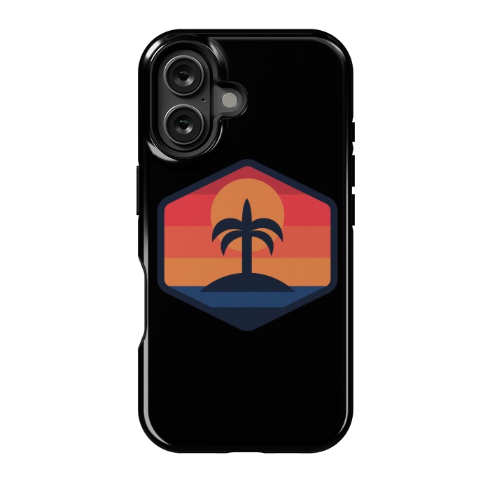 iPhone 16 StrongFit Sunset Beach Island by Afif Quilimo