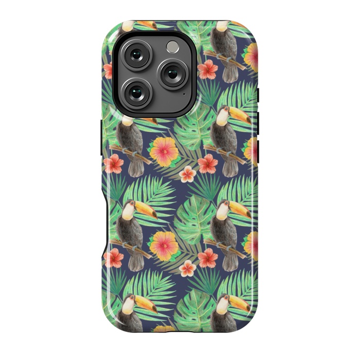 iPhone 16 Pro StrongFit toucan bird in a jungle by Alena Ganzhela