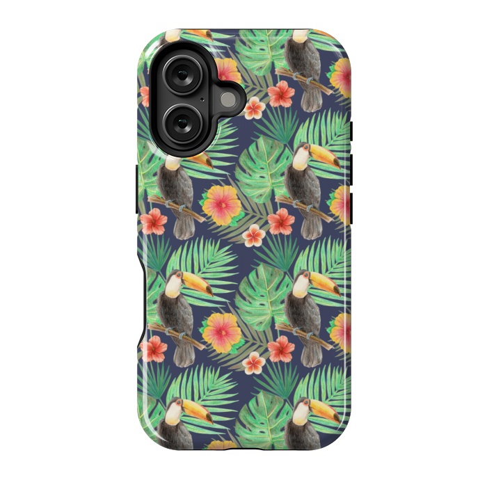 iPhone 16 StrongFit toucan bird in a jungle by Alena Ganzhela