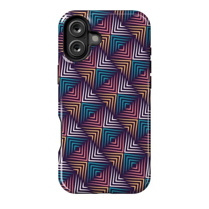 iPhone 16 Plus StrongFit Geo Zigzag by TMSarts