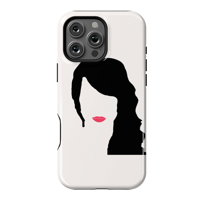 iPhone 16 Pro Max StrongFit Woman Face Minimal Art 03 by Creativeaxle