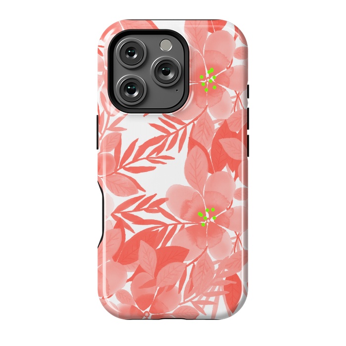 iPhone 16 Pro StrongFit Peach Blossom Flowers by Josie