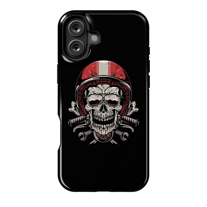 iPhone 16 Plus StrongFit Skull Biker 4 by Afif Quilimo