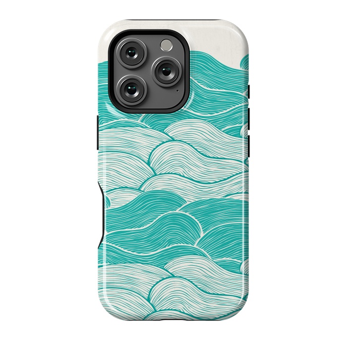 iPhone 16 Pro StrongFit The Calm And Stormy Seas II by Pom Graphic Design