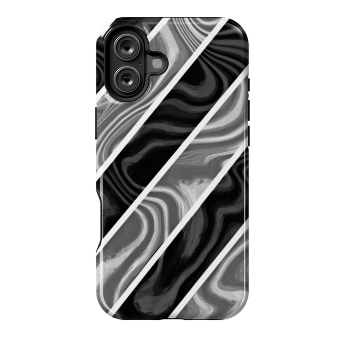 iPhone 16 Plus StrongFit Black marble by CAS