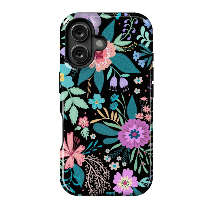 iPhone 16 StrongFit Amazing Floral Pattern With Bright Colorful Flowers by ArtsCase