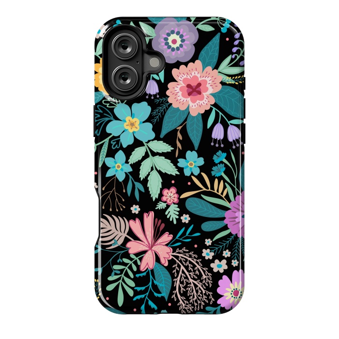 iPhone 16 Plus StrongFit Amazing Floral Pattern With Bright Colorful Flowers by ArtsCase