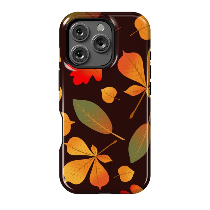 iPhone 16 Pro StrongFit Autumn Leaf Pattern Design by ArtsCase