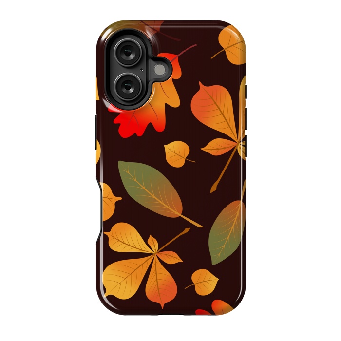 iPhone 16 StrongFit Autumn Leaf Pattern Design by ArtsCase