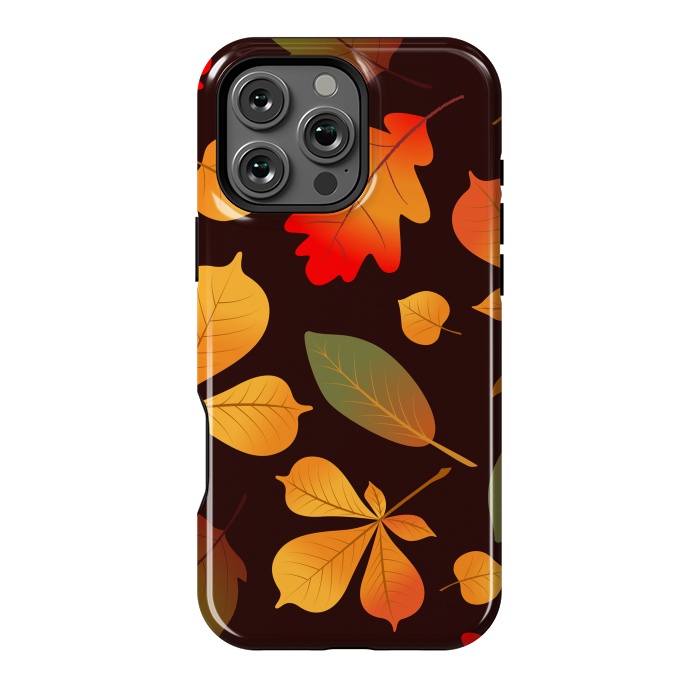 iPhone 16 Pro Max StrongFit Autumn Leaf Pattern Design by ArtsCase