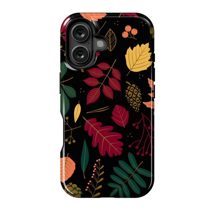 iPhone 16 StrongFit Autumn Pattern With Leaves by ArtsCase