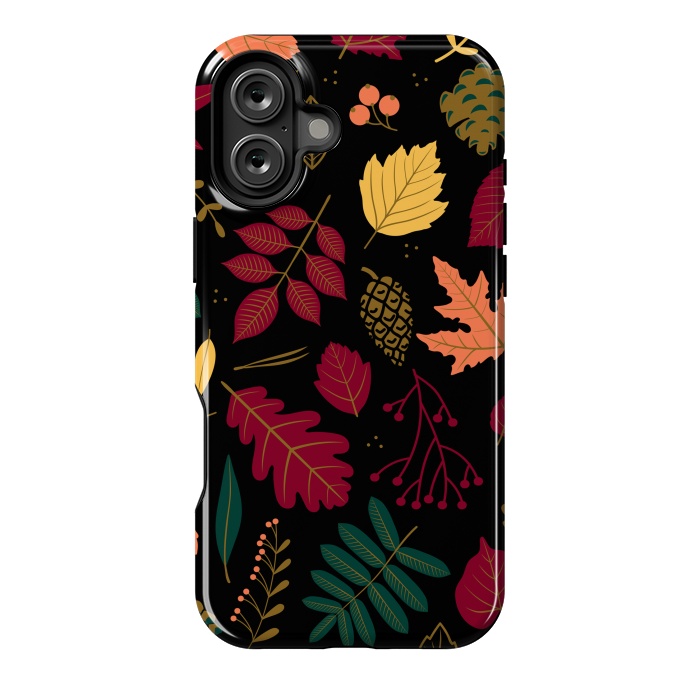 iPhone 16 Plus StrongFit Autumn Pattern With Leaves by ArtsCase