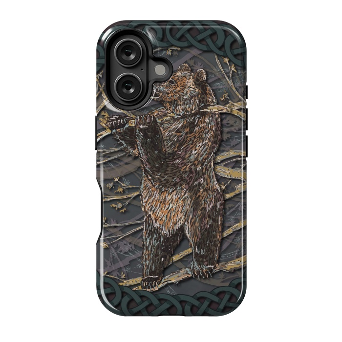 iPhone 16 StrongFit Bear by Lotti Brown