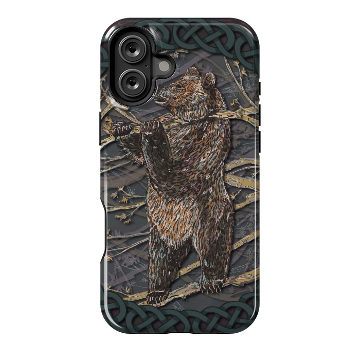 iPhone 16 Plus StrongFit Bear by Lotti Brown