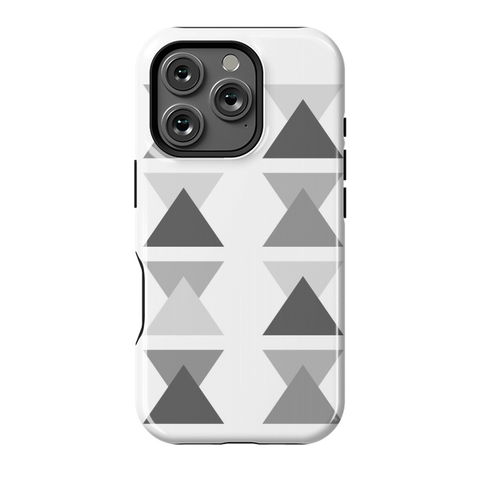 iPhone 16 Pro StrongFit Gray Triangles by Martina