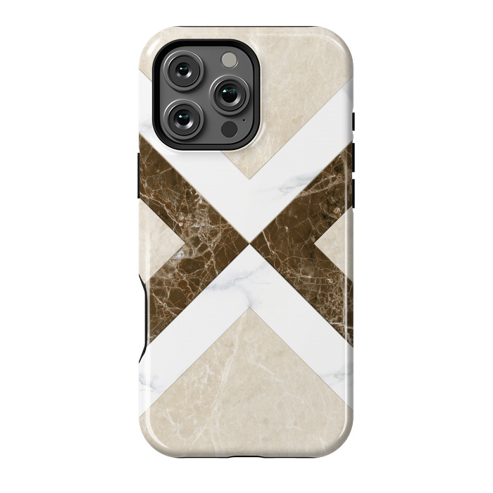 iPhone 16 Pro Max StrongFit Decorative Marble Cross Design by ArtsCase