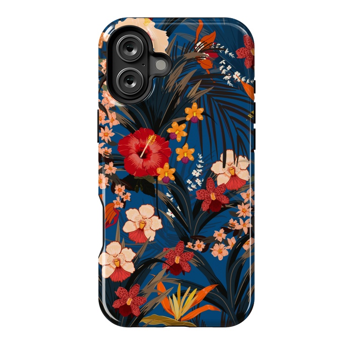 iPhone 16 Plus StrongFit Fashionable Tropical Environment with Deep Jungle Plants by ArtsCase