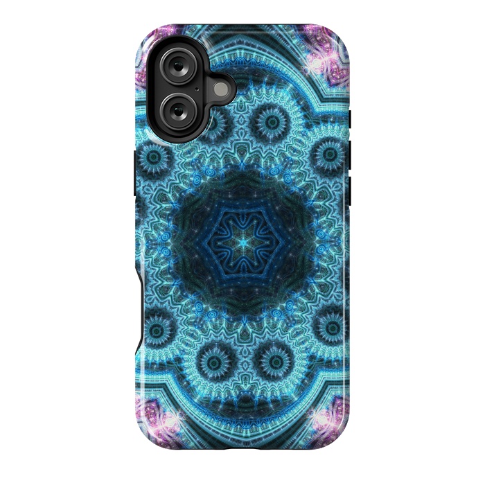 iPhone 16 Plus StrongFit Fractal Mandala or Shiny Symbol by ArtsCase