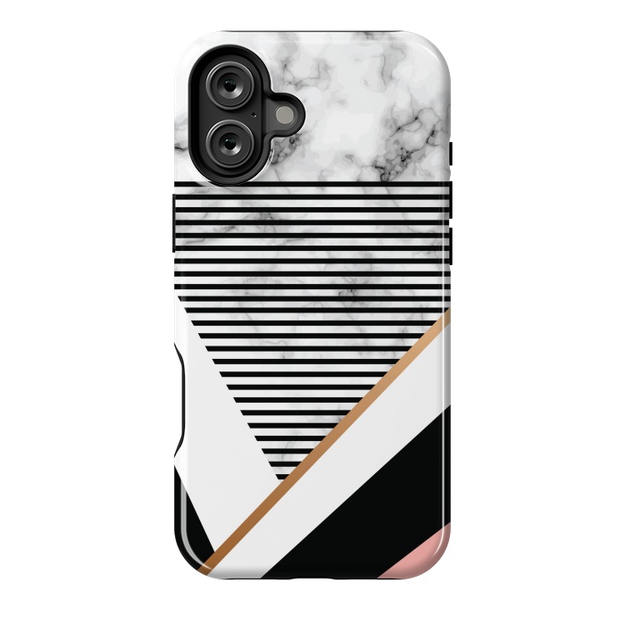 iPhone 16 Plus StrongFit Geometric Marble Design by ArtsCase