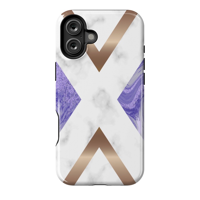 iPhone 16 Plus StrongFit Geometric Marmol with Hexagona Figure III by ArtsCase