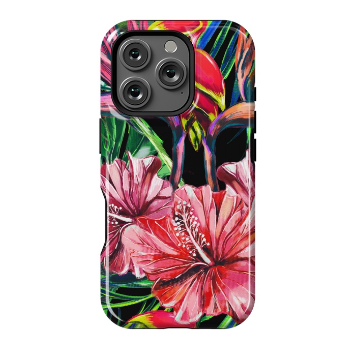 iPhone 16 Pro StrongFit Beautiful Trendy Seamless Floral Jungle Pattern by ArtsCase