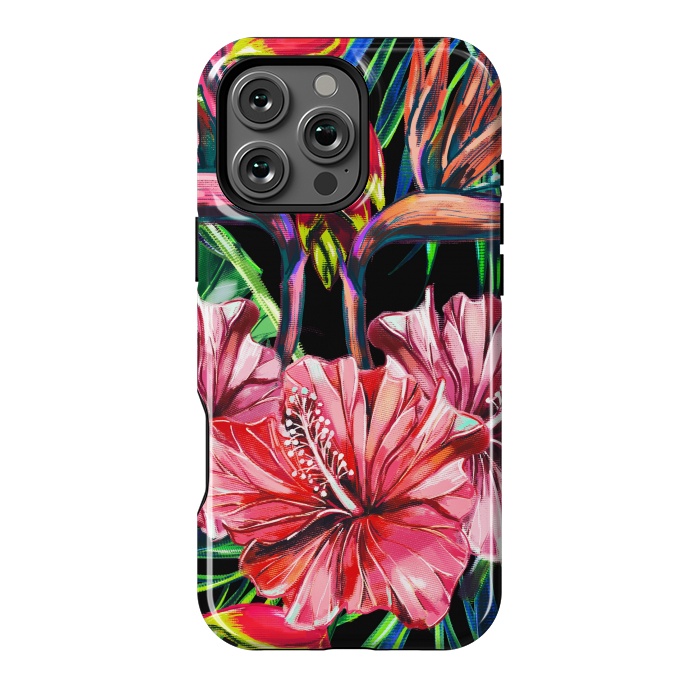 iPhone 16 Pro Max StrongFit Beautiful Trendy Seamless Floral Jungle Pattern by ArtsCase