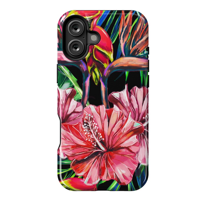 iPhone 16 Plus StrongFit Beautiful Trendy Seamless Floral Jungle Pattern by ArtsCase