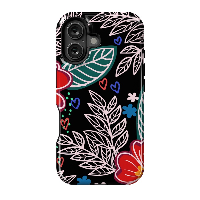 iPhone 16 StrongFit Floral Pattern Design XIVI by ArtsCase