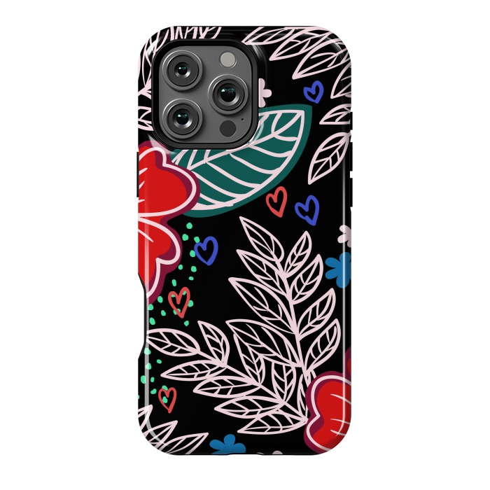 iPhone 16 Pro Max StrongFit Floral Pattern Design XIVI by ArtsCase