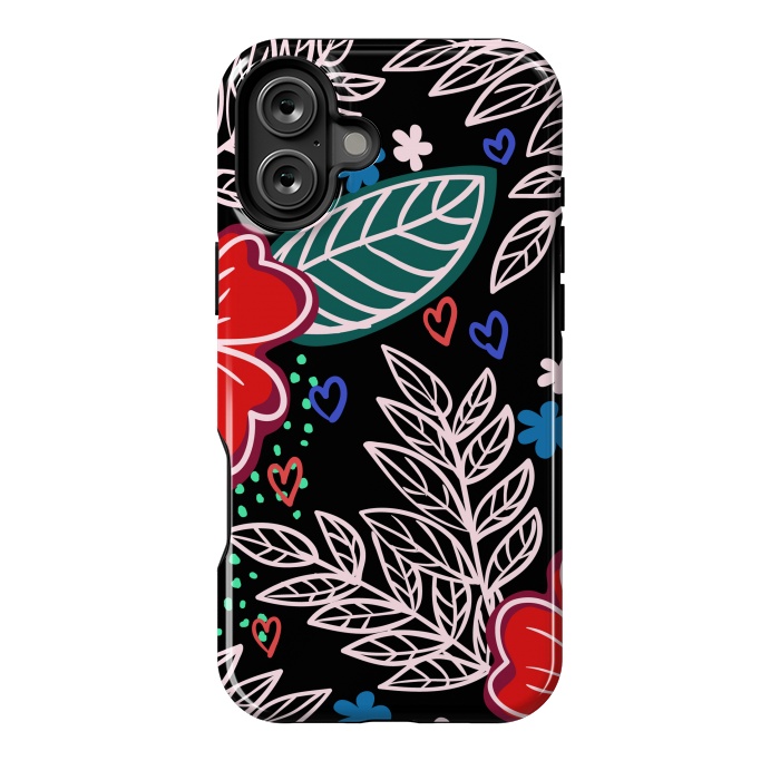 iPhone 16 Plus StrongFit Floral Pattern Design XIVI by ArtsCase