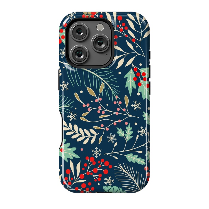 iPhone 16 Pro StrongFit Christmas Floral Design III by ArtsCase