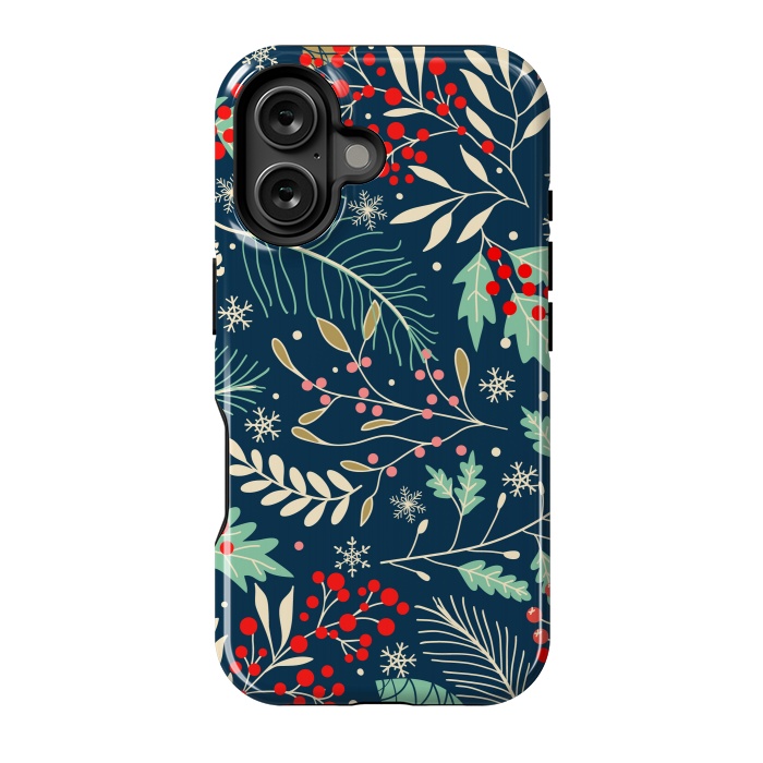 iPhone 16 StrongFit Christmas Floral Design III by ArtsCase