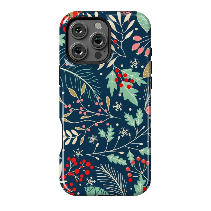 iPhone 16 Pro Max StrongFit Christmas Floral Design III by ArtsCase