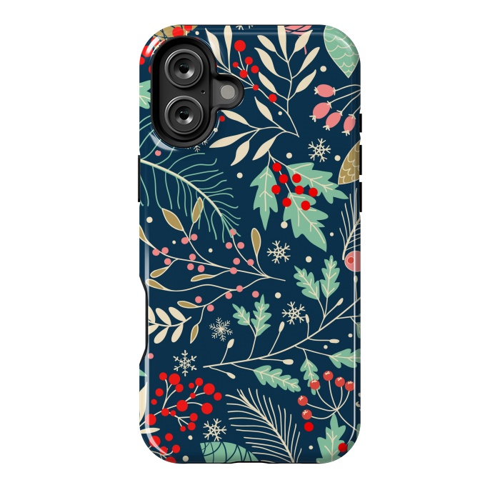 iPhone 16 Plus StrongFit Christmas Floral Design III by ArtsCase