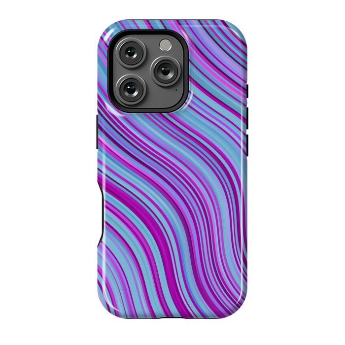 iPhone 16 Pro StrongFit Liquid Marble Blue Purple and Blue by ArtsCase